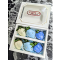 6pcs Ombre Blue Chocolate Strawberries Gift Box